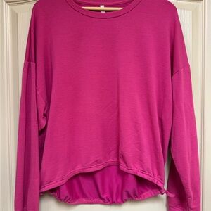 Fabletics Pink Boxy Long Sleeve Sweatshirt
